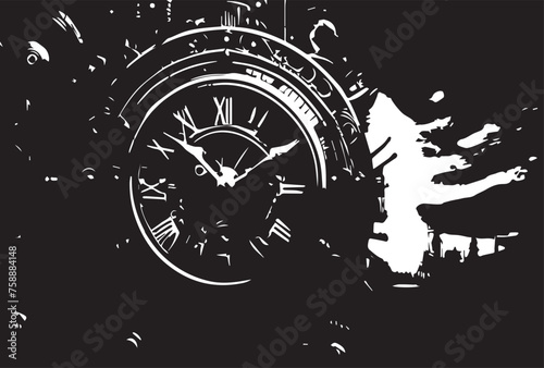 Vintage design background. Grunge textured digital photo collage.