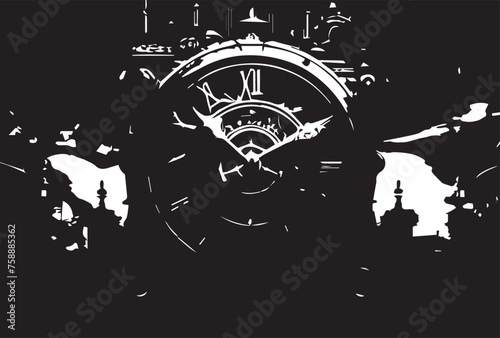 Vintage design background. Grunge textured digital photo collage.