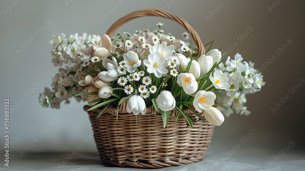 Easter background. Beautiful composition of colorful eggs and spring flowers on a delicate background. Spring holidays concept with copy space. Easter background. Beautiful composition of colorful eggs and spring flowers on a delicate background. Spring holidays concept with copy space.