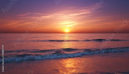 Heart sunset wallpaper, ocean design © Ionela