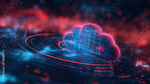 The abstract background of cloud networking solutions paves the way for future-ready connectivity and smart technology advancements.
