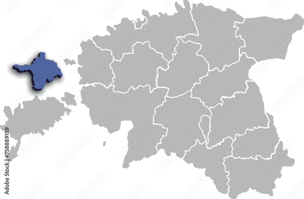 Hiiumaa COUNTY OR DEPARTMENT MAP STATE OF ESTONIA 3D ISOMETRIC MAP Hiiumaa COUNTY OR DEPARTMENT MAP STATE OF ESTONIA 3D ISOMETRIC MAP