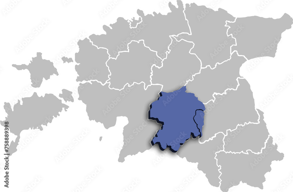 VILJANDIMAA COUNTY OR DEPARTMENT MAP STATE OF ESTONIA 3D ISOMETRIC MAP VILJANDIMAA COUNTY OR DEPARTMENT MAP STATE OF ESTONIA 3D ISOMETRIC MAP