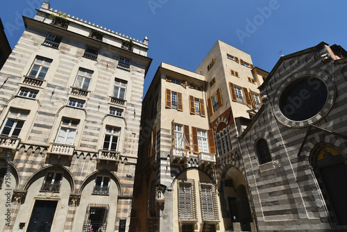 Piazza San Matteo, one of the main squares in Genoa's historic center in the Molo district, was the heart of the consortium of Doria family.