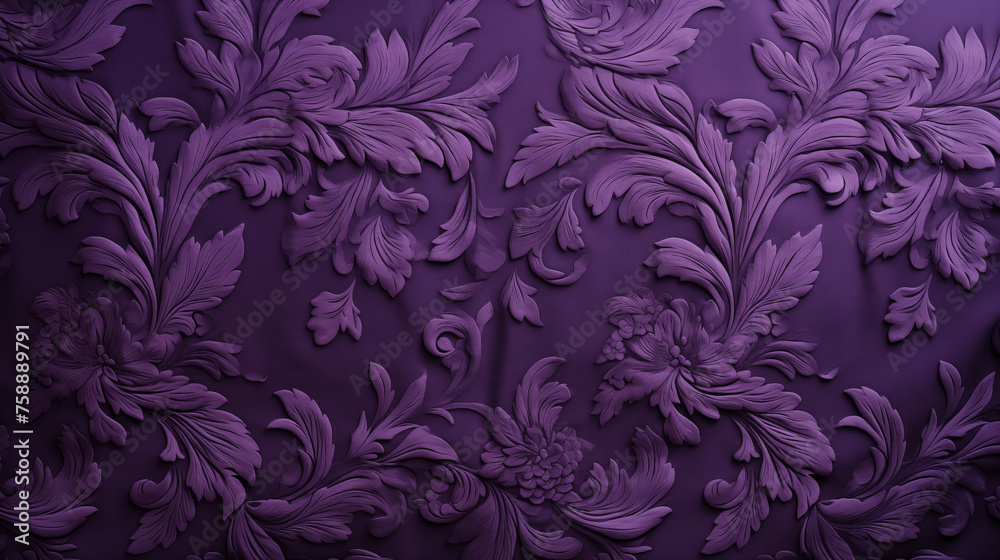 Luxurious Purple Floral Embossed Texture Luxurious Purple Floral Embossed Texture