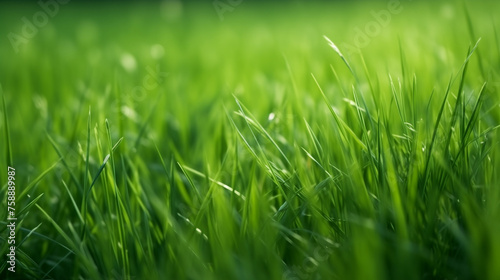 green lawn, healthy lawn, zoomed in, macro