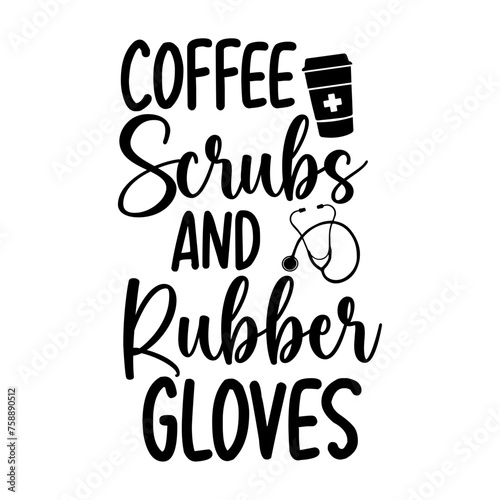 Coffee Scrubs And Rubber Gloves