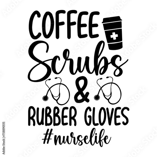 Coffee Scrubs And Rubber Gloves