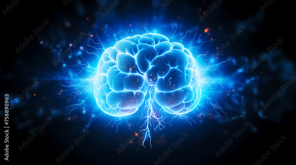 Artificial intelligence brain network concept background Artificial intelligence brain network concept background
