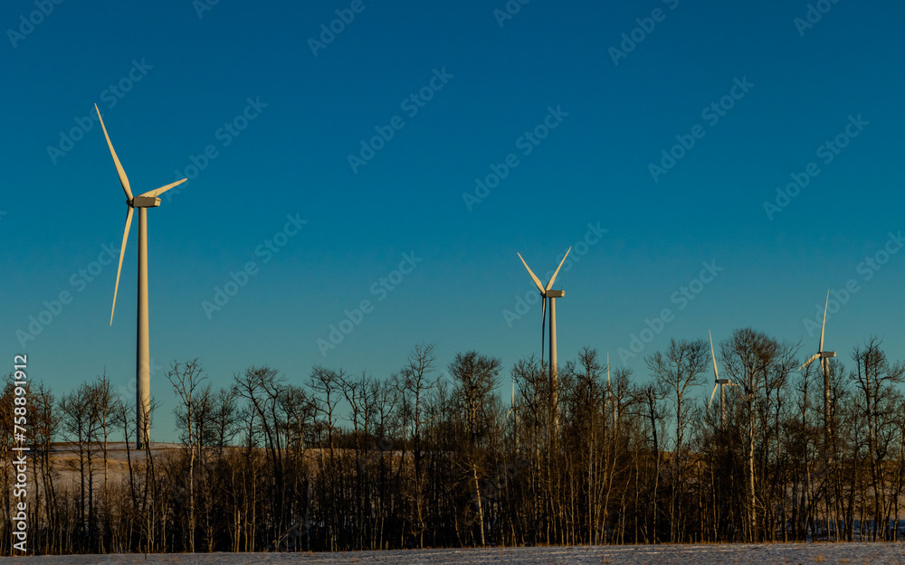 Wind turbine farm. Red Deer County, Alberta, Canada Wind turbine farm. Red Deer County, Alberta, Canada