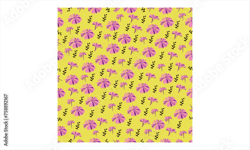 I will create flowers seamless pattern design