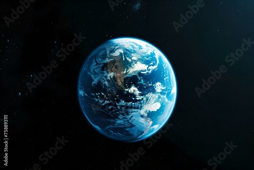 Blue Planet Earth from Space  globe  world  global  view