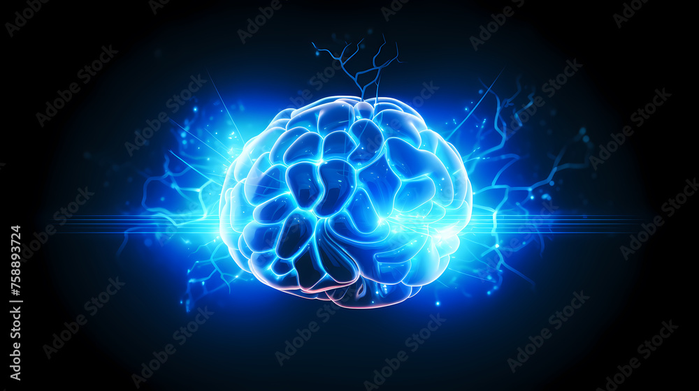 Artificial intelligence brain network concept background