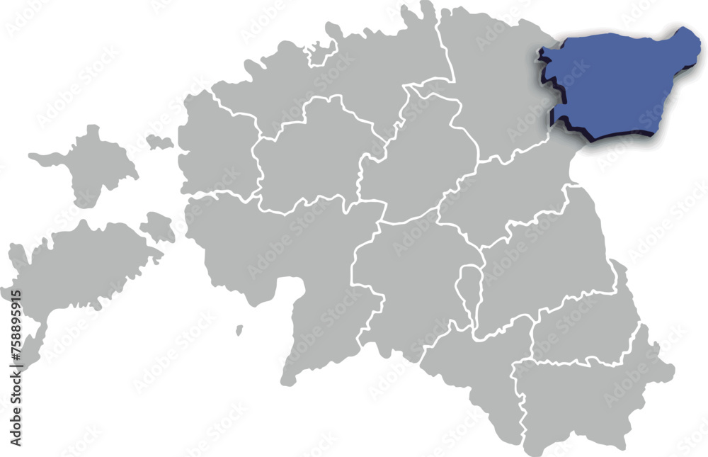 IDA VIRUMAA COUNTY OR DEPARTMENT MAP STATE OF ESTONIA 3D ISOMETRIC MAP IDA VIRUMAA COUNTY OR DEPARTMENT MAP STATE OF ESTONIA 3D ISOMETRIC MAP