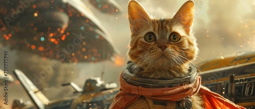A space opera with a fleet of spaceships piloted by cats in a galaxy far away