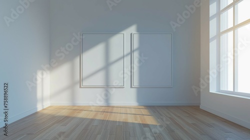 Photo Frame Mockup Design. Gallery Style Home Interior