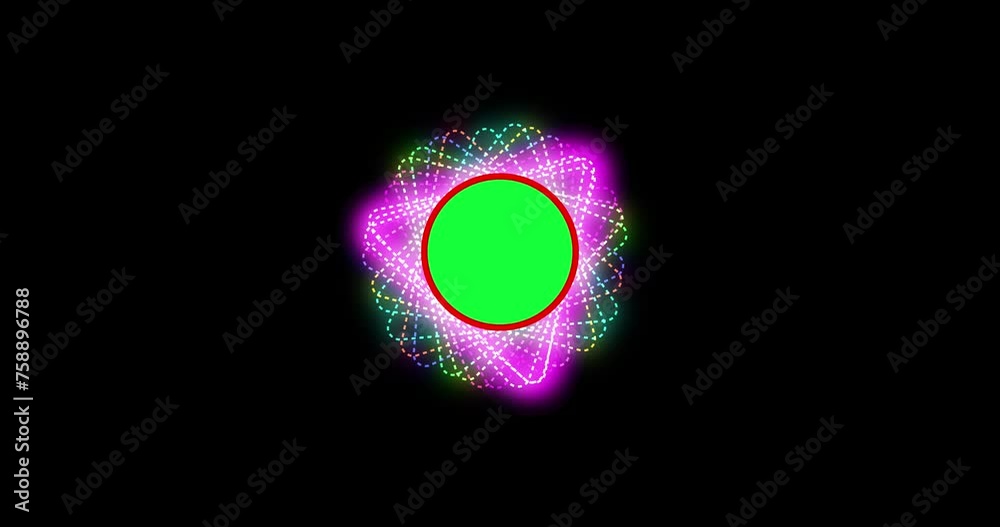 youtube intro with colorful light rings motion animation for a logo with green screen on black background youtube intro with colorful light rings motion animation for a logo with green screen on black background