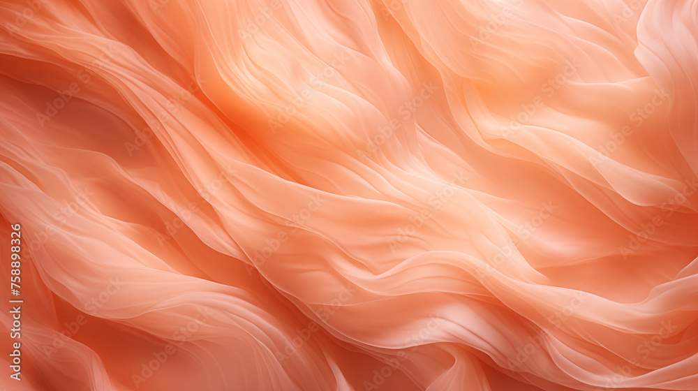 Peach Silk Fabric Draping Texture Peach Silk Fabric Draping Texture
