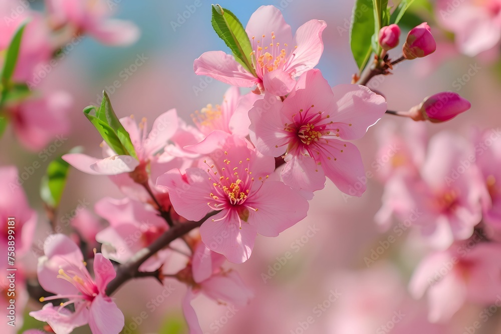 Closeup of Fragrant Flowers, peach tree blossoms, peach blossoms, nature, orchard Closeup of Fragrant Flowers, peach tree blossoms, peach blossoms, nature, orchard