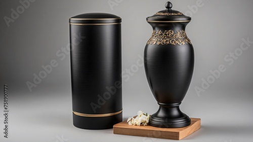 Cremation Urn for Ashes isolated.