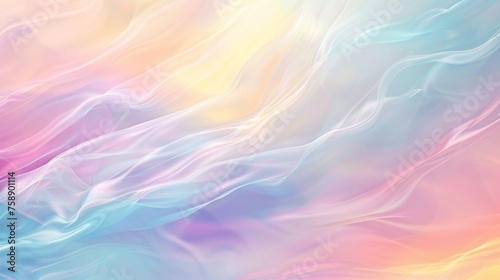 Abstract background of holographic foil with some smooth folds in it