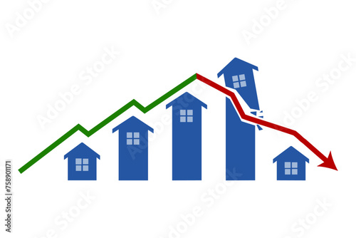 concepto de crisis inmobiliaria ocurrida en el año 2008