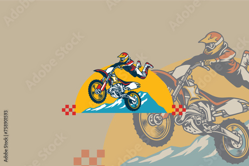 logo automotif, A man is riding a motorcycle and doing a wheelie