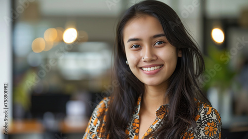 portrait of a woman smiling 