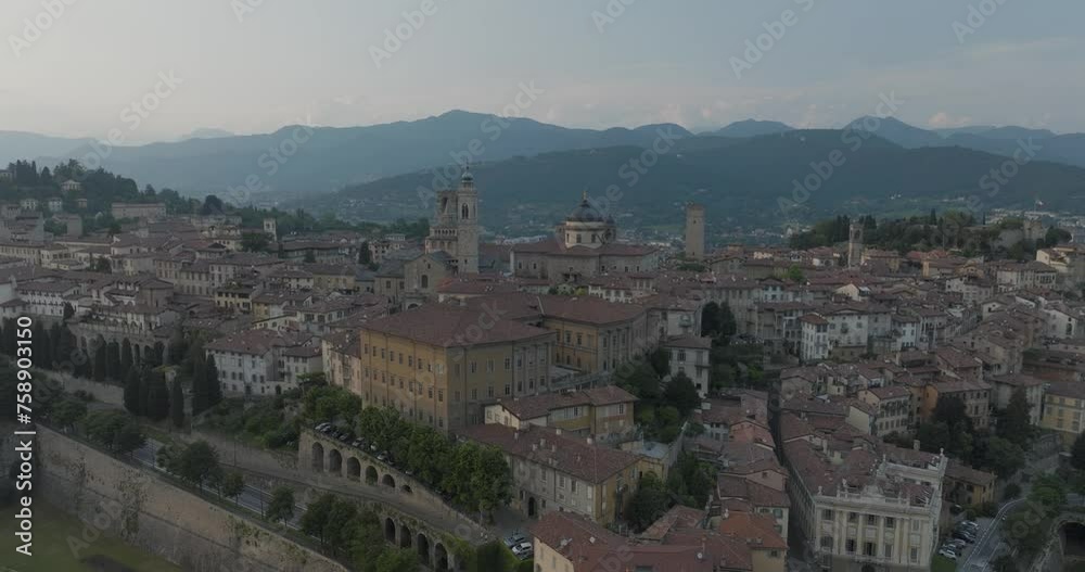 Aerial view of Bergamo, Lombardia, Italy. Aerial view of Bergamo, Lombardia, Italy.