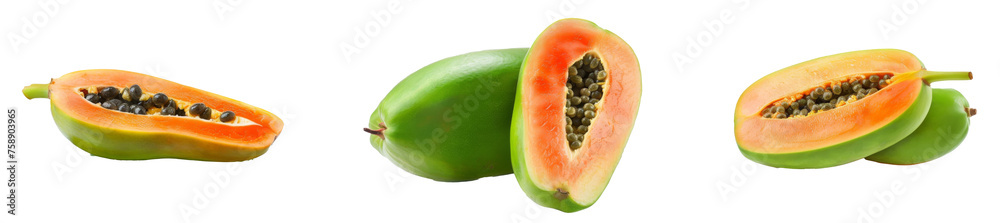 Papaya isolated on white background Papaya isolated on white background