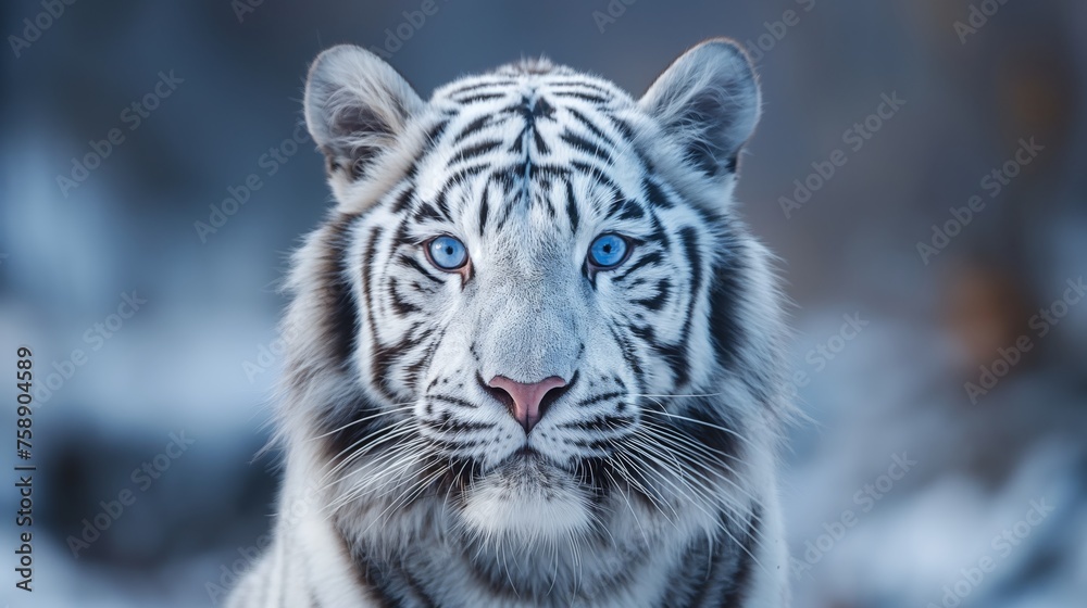 Obraz premium white bengal tiger in the wild