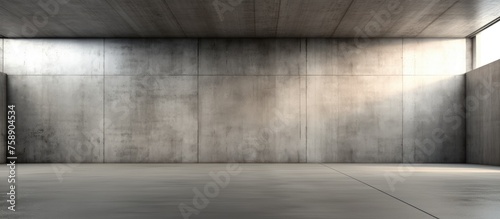 Empty urban concrete room interior .