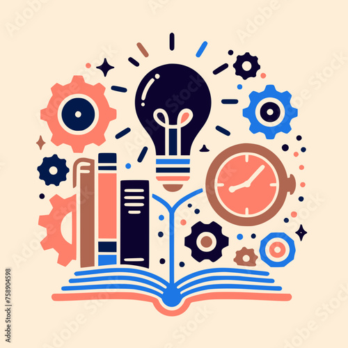 Beyond the Clock:, Concept Illustration for Time Management In Office