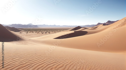 Desert landscape. Dunes and sand in the background.