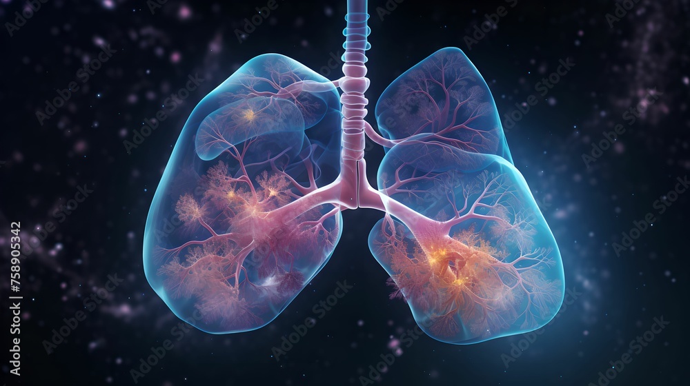Suspended Holographic Lung, space, conveying, sense, innovation Suspended Holographic Lung, space, conveying, sense, innovation