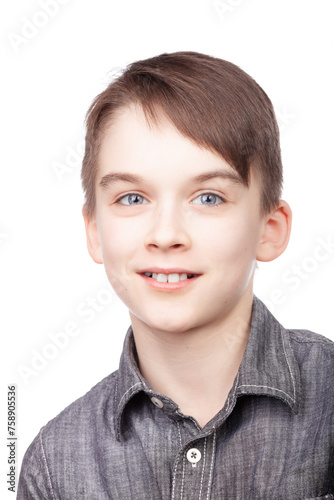 Cheerful Young Boy Smiling