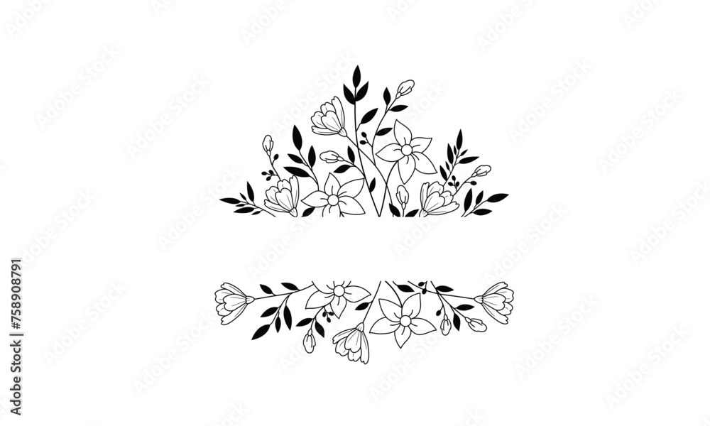 Wildflowers Split Monogram
