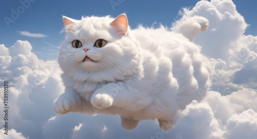 Fluffy cat from the clouds 