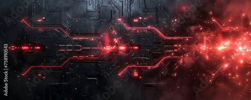 gaming futuristic panel tech background banner