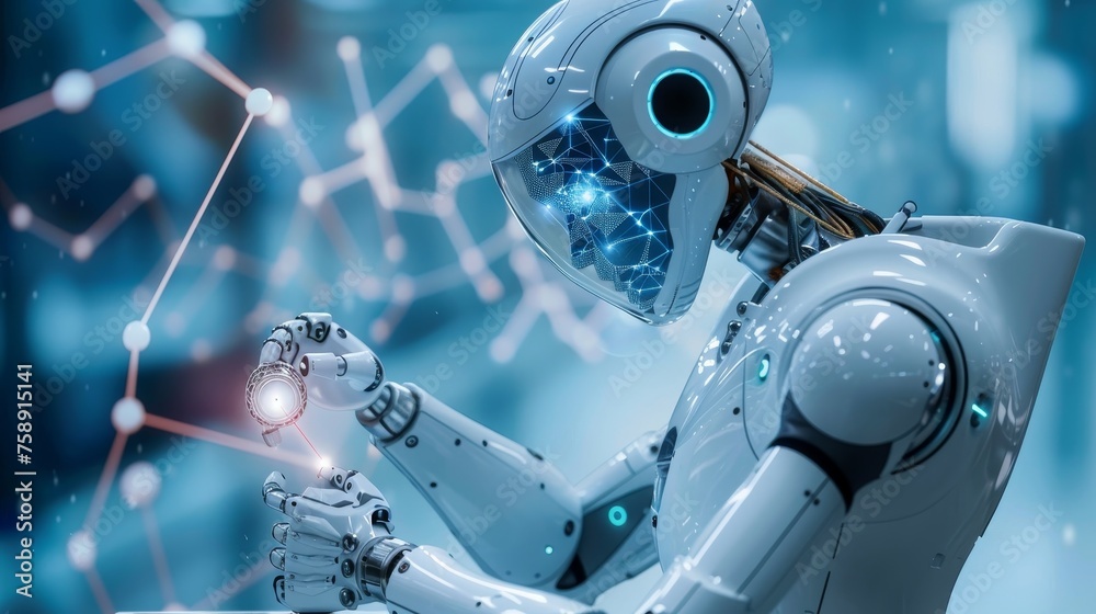 Fototapeta premium A collaborative project between universities and tech companies to advance robotics