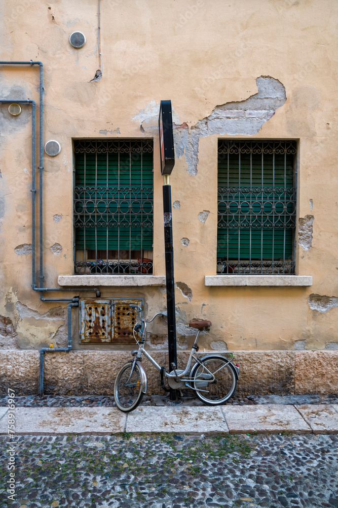 scenery on the systreets of verona, italy scenery on the systreets of verona, italy