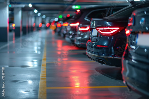 IoT sensors in parking spaces guiding drivers to available parking spots in congested areas.