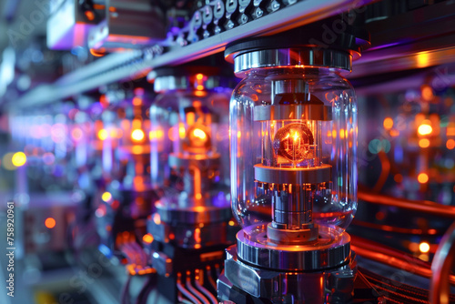 Quantum superposition enabling parallel processing of vast datasets for rapid analysis. photo