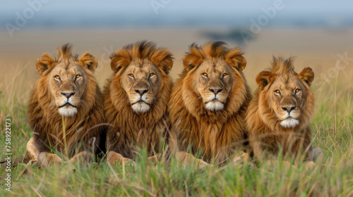 Majestic Serengeti Lions