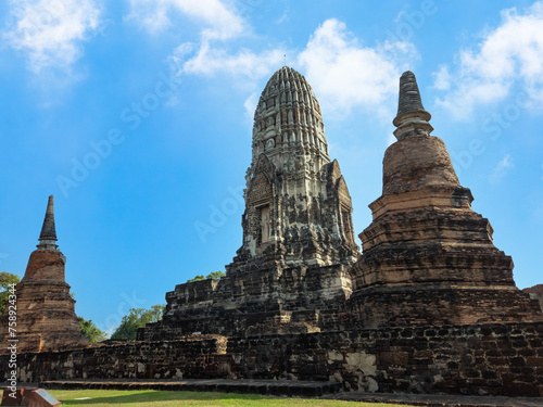 Ayutthaya  Thailand at Wat Ratchaburana  historical city of Ayutthaya Thailand