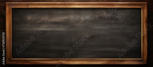 Blackboard with a wood frame.
