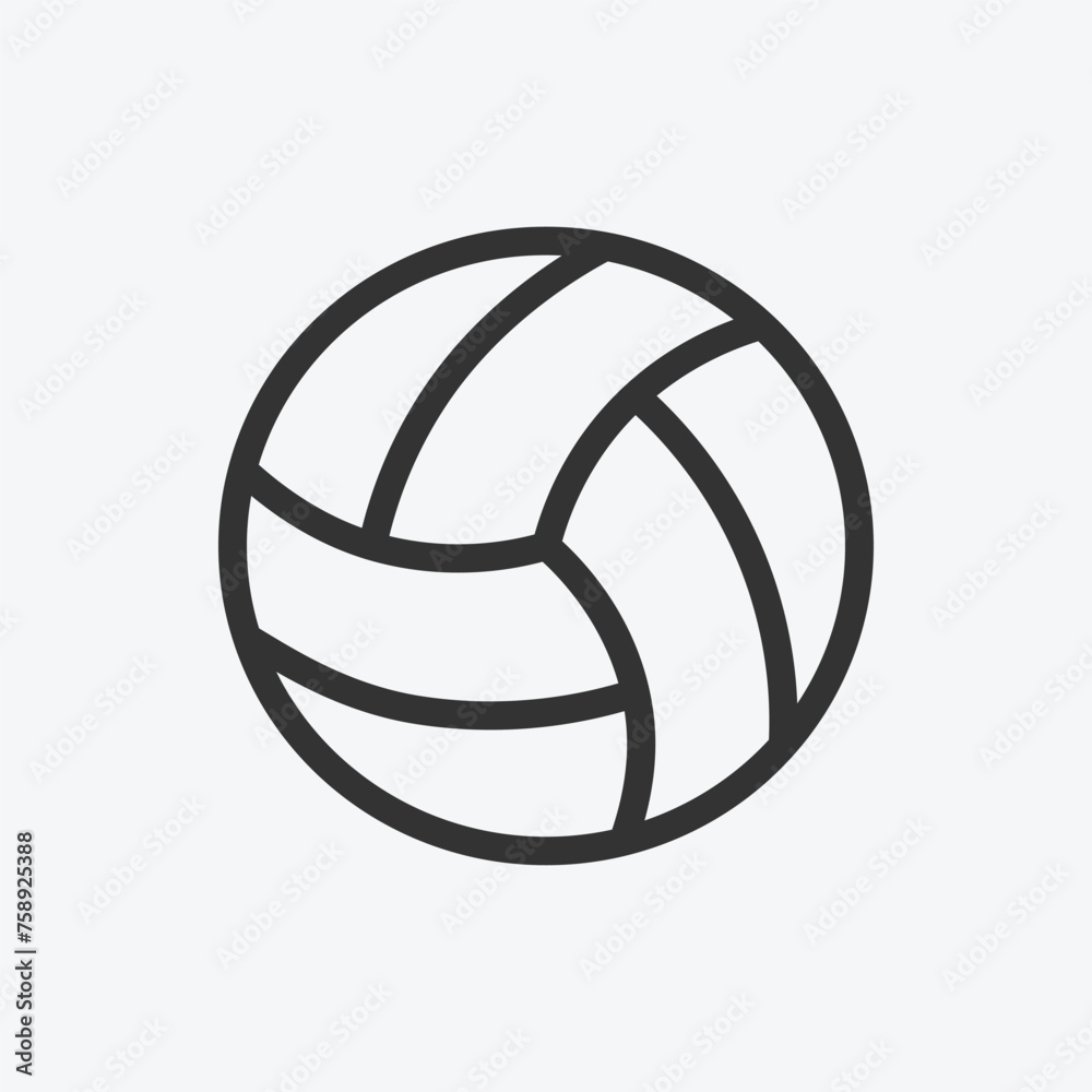Voleyball ball icon vector. Game, sport, activity vector symbol