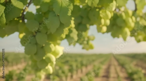 Wallpaper Mural 3d green vineyard, ready to harvest Torontodigital.ca
