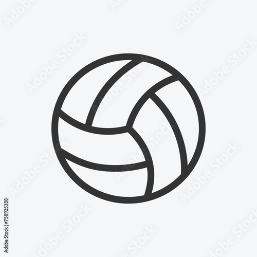 Voleyball ball icon vector. Game, sport, activity vector symbol photo