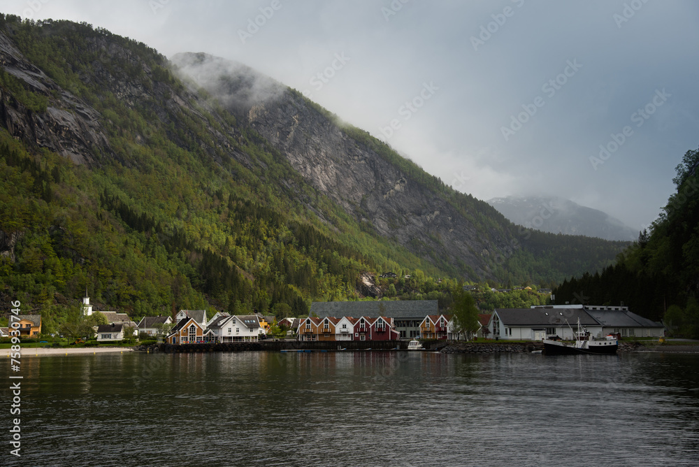 Norwegian village in the fjords
